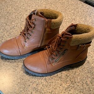 Wanted Brown Lace Up Boots
